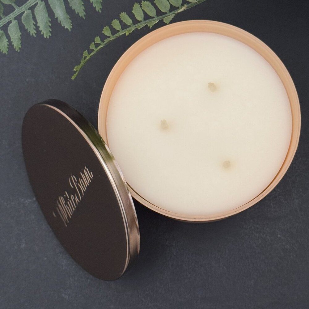 BBW Pumpkin Spice Latte White Barn Bath & Body Works 3 Wick Candle - Picture 6 of 10